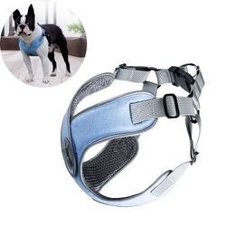 Dog Collars & Leashes Reflective Breathable Harness Vest Adjustable Pet No-Pull Step-in With Padded For Walking