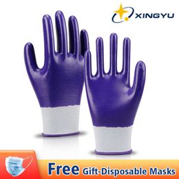 XINGYU Waterproof Garden Gloves Non-Slip Strong Grip Constrution Industrial 12 Pairs Washable Painting Mechanic Work