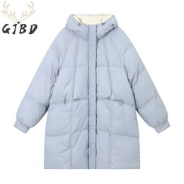 Women's Down Parkas Feather Jackets Coat Winter Baggy Thickening Warm Bubble Long Oversized Female Puffer Cotton Padded Jacket Outwear 230111