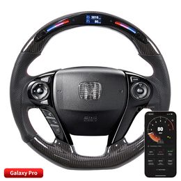 Auto Parts Driving Wheel Real Carbon Fiber LED Steering Wheels For Honda Accord CT1 CT2 CR3 CR3 Car Accessories