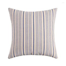 Pillow Decorative Square Covers - Stripe Throw Cover With Invisible Zipper | Modern Simple Chic