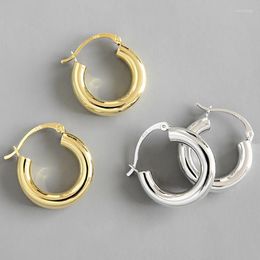 Hoop Earrings Sterling Sier Chunky For Women Punk Ear Jewellery 2023 Wholesale Aretes Creole Hies 10A