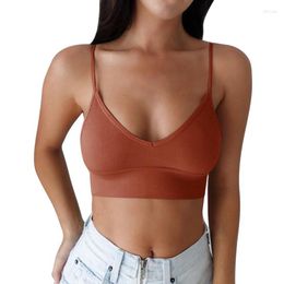 Camisoles & Tanks 2023 Women Tank Crop Top Seamless Underwear Female Tops Sexy Lingerie Intimates Fashion With Removable Padded Camisole