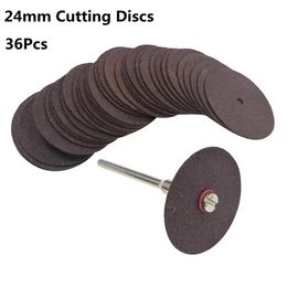 36pcs 24mm Fibreglass Reinforced Mini Drill Cutting Disc Cut Off Wheel Dremel Accessories Abrasive Tools for Rotary Tool