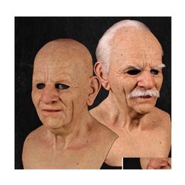 Altri articoli per feste per eventi The Old Mans Face Wigs Mask Halloween Fashion Cosplay per l'uomo con Eye Shield Drop Delivery Home Garden Dh3Pe
