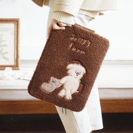 Cosmetic Bags & Cases Korea Tablet Bag For IPad 9.7 10.2 10.5 Inch Cute Koala Pouch 11 12.9 13 Ins Fashion Sleeve Inner Velvet BrownCosmetic