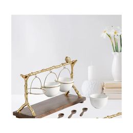 Dishes Plates Living Room Home Gold Oak Branch Snack Bowl Stand Fruit Plate Dish Creative Modern Dried Basket Candy Drop Delivery Dhkeu