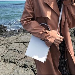 Evening Bags Metal Clip Small Square Bag 2023 Trendy High Quality Leather Handbags Designer Crossbody For Women Shoulder