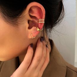 Backs Earrings Punk Clip For Women Female Simple Buckle Ear Cuff No Piercings Fake Accessories 2023 Trend Jewelry