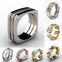 Eheringe HCH Liebe Punk Hiphop Serie Herren Ring Band Cothic Geometrie Männer Stein Trendy Geschenke Gadget für Gentleman