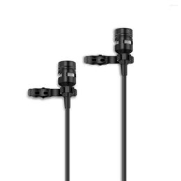 Microphones Dual-Headed Lapel Clip-on Omnidirectional Microphone Mic Cable 1.5m /6m For Smartphone DJI OSMO Pocket