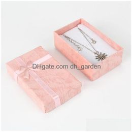 Jewellery Boxes Gift Cardboard Ring Cases With Padding Gifts Paper Box For Earring Pendants Necklaces Beads Drop Delivery Packa Dhgarden Dhpuf