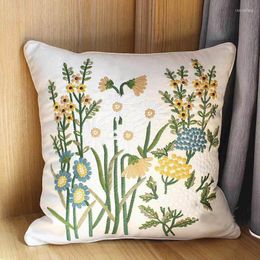 Pillow Garden Embroidery Flower Beauty Cover Covers Seat Sofa Bed Room Home Dec Reverse Wholesale FG1283