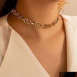 Chains Fashion Jewelry Labyrinth Monolayer Neck Chain Necklace Short Choker Necklaces Drop Delivery Pendants Dhb1S