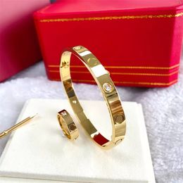 Gold Bangle Bracelet Womens Bracelet Plating 18K Gold Screwdriver Lover Luxury Bracelet Fashion 316L Stainless Steel Jewellery Valentine's Day gift