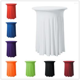 Table Cloth 10pcs Ruffled Spandex Wedding Covers Elastic Bar Cover Party Event Stretch Cocktail With Skirt