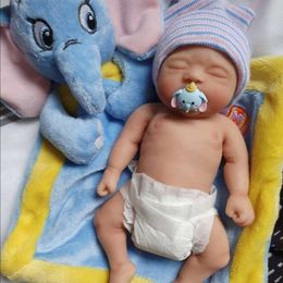 Dolls 7" Boy Micro Preemie Full Body Silicone Baby Doll "Joseph" Lifelike Mini Reborn Doll Surprice Children Anti-Stress 230111