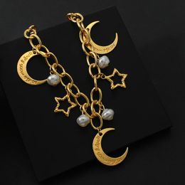 Pendant Necklaces Flashbuy Vintage Bohemia Moon Star Charm Women Female Wholesale Chunky Metal Jewellery 2023 Trendy FemalePendant