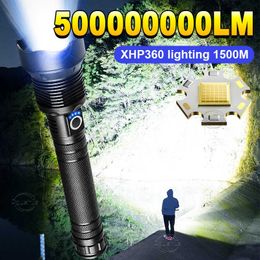 Flashlights Torches High Power Led Flashlight With Usb Charging XHP360 Rechargeable Led Torch Powerful Tactical Flashlight Work Camp Emergency Light 0109