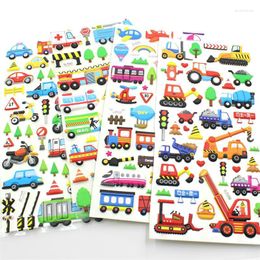 Gift Wrap Cartoon Cars Self- Adhesive Puffy Sticker For Scrapbooking/ DIY Crafts/ Card Making Decoration