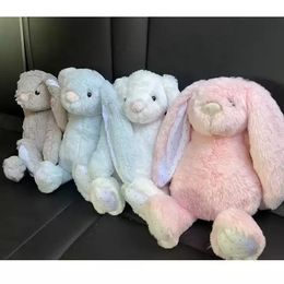 30cm Sublimation Easter Day Bunny Plush Long Ears Bunnies Doll with Dots Pink Grey Blue White Rabbit Dolls for Childrend Cute Soft Plush Toys A0111