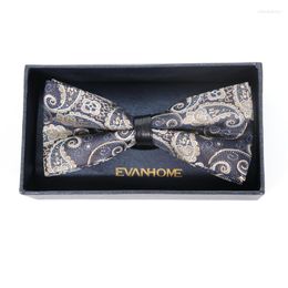 Bow Ties Vintage Luxury Paisley Tie For Men High Quality Mariage Party Dress Butterfly Bowtie Wedding Gifts Without Box