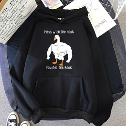 Men's Hoodies Sweatshirts You Get The Bonk Humour Hoodies Graphic Sweatshirts Male Hoodie Cartoon Murder Goose Kawaii Harajuku Oversized Men Aesthetic Tops 230111