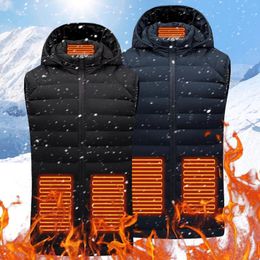 Men's Vests IN 9 Area Heated Vest Jacket Fashion Men Women Coat Intelligent USB Heating Thermal Warm Clothes Winter