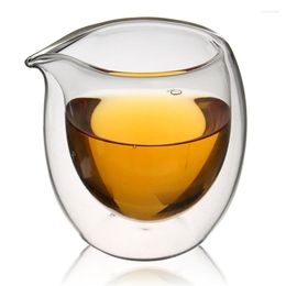 Cups Saucers Handmade 200ml Clear Heat Resisting Double Wall Layer Glassware Tea Cup Pitcher Insulation Chinese Kongfu Coffee