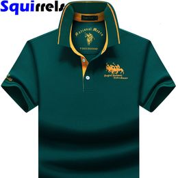 Men's Polos men's polo shirt short sleeve t-shirt summer Lapel Loose Large Size Half Sleeve T-shirt Top Clothing 230111