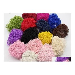 Decorative Flowers Wreaths M Mti Colours Options Pearl Flower Stamen Pistil Cake Decoration For Diy Double Heads Head Drop Delivery Dhc6X