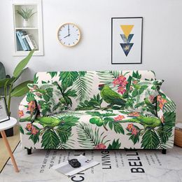 Chair Covers Plant Leaves Elastic Sofa Cover For Living Room Tropical Chaise Lounge Sectional Couch Corner Slipcover