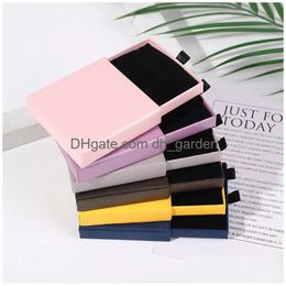 Jewelry Boxes Thin Kraft Paper Der Packaging Box For Ring Necklace Bracelet Pendant Gift Package Case Drop Delivery Display Dhgarden Dhzth