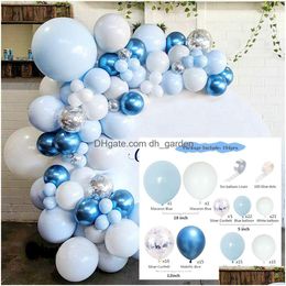 Other Event Party Supplies Christmas Blue Ocean Aron Latex Balloon Birthday Decoration Chain Set Holiday Drop Delivery Home Dhgarden Dh3H2