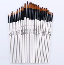 The latest 12-piece shell Painting white rod Watercolour pen set two-color nylon hairtip brush many styles to choose from support custom logo