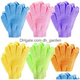 Bath Brushes Sponges Scrubbers Moisturising Spa Skin Care Cloth Glove Mitten Exfoliating Cleaning Gloves Scrubber Face Bo Dhgarden Dhcle