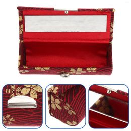 Storage Boxes Lipstick Case Holderstorage Mirror Boxlipfor Organizer Vintage Makeup Floral Travel Gift Purse Kit Holders Cases Stick