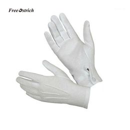 Five Fingers Gloves Free Ostrich Soft 5 Pairs White Formal Tuxedo Honour Guard Parade Men Inspection Mittens Guantes High Quality MC221