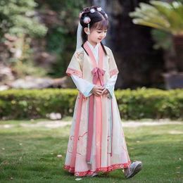 Girl Dresses Girls' Han Costume Ancient Three Piece Set Of Chinese Style Schoolboy Tang Performance