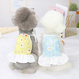 Dog Apparel Spring And Summer Fashion Pet Sling Princess Dress Clothes Small Medium-sized Girl Dogs Cute Skirt