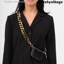Shoulder Bags Black Wallet Women Thick Chain Strap Shoulder Bags Mini Lipstick Pocket Fashion Crossbody Messenger Bags Women Handbag And Purse 011123H