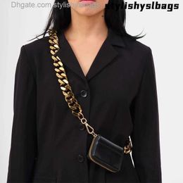 Umhängetaschen, schwarze Geldbörse, Damen, dicker Kettenriemen, Umhängetaschen, Mini-Lippenstift-Tasche, modische Umhängetasche, Messenger-Taschen, Damen-Handtasche und Geldbörse 011123H