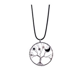 Pendant Necklaces Star Moon Round Necklace Female Sterling Sier Jewelry Crescent Pendants For Women And Girls Drop Delivery Dhknx