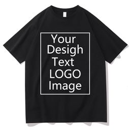 Men's T-Shirts EU Size Custom T Shirt Women/Men Make Your Design Text Tshirt Unisex Cotton Tees High Quality Gifts Top Drop 230111