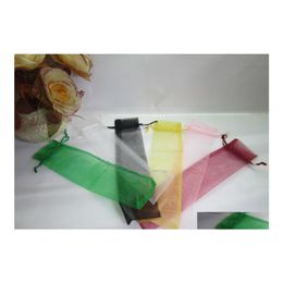 Other Festive Party Supplies Silk Pouch For Hand Fans Organza Gift Bag With Dstring 100Pcs/Lot 10 Colour Drop Delivery Home Garden Dhj1F
