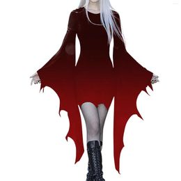 Casual Dresses Women's Gothic Dress Batwing Sleeve Halloween Goth Sexy Party Long Black Witches Bodycon Cosplay Costumes