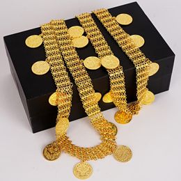 Chains Coin Necklace Gold-plated Tassel Handcrafted Raber Wedding Luxury Shawl Chain Kurdish Women's Jewellery Bridal