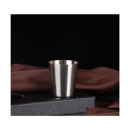 Wine Glasses 30Ml 70Ml S Glass Drinking Cup Witainless Steel Cups Beer Whiskey Mugs Outdoor Travel Drop Delivery Home Garden Kitchen Dhrzs