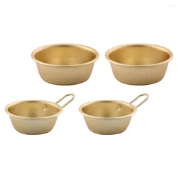 Bowls Bowl Koreandish Plate Rice Noodle Ramen Pot Soup Appetiser Plates Noodles Sauce Snack Golden Hiking Dessert Aluminium