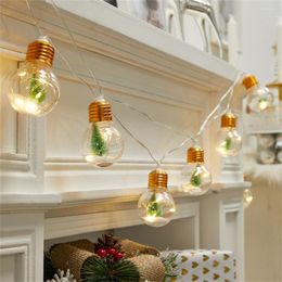 Strings 4M 10LED Snow Globe String Lights Clear Bulbs Christmas Fairy Garland Patio Home Cafe Xmas Tree Decoration